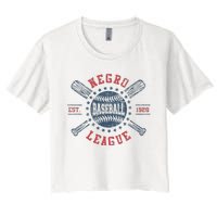 Vintage Negro League Baseball Black History Month Women's Crop Top Tee