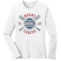 Vintage Negro League Baseball Black History Month Ladies Long Sleeve Shirt