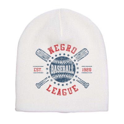 Vintage Negro League Baseball Black History Month Short Acrylic Beanie