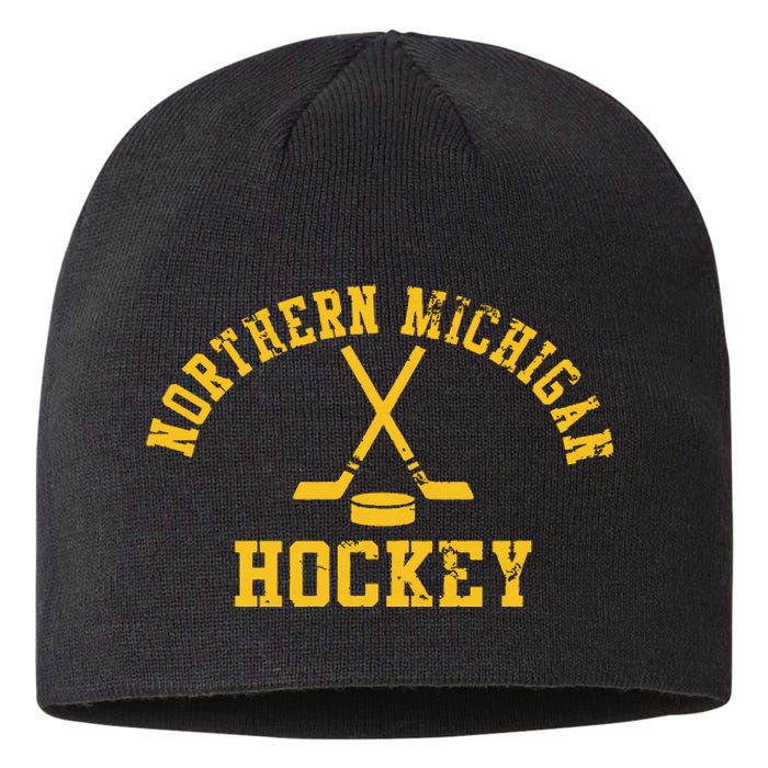 Vintage Northern Michigan Hockey Sustainable Beanie