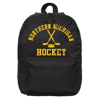 Vintage Northern Michigan Hockey 16 in Basic Backpack