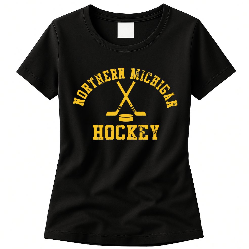 Vintage Northern Michigan Hockey Womens T-Shirt