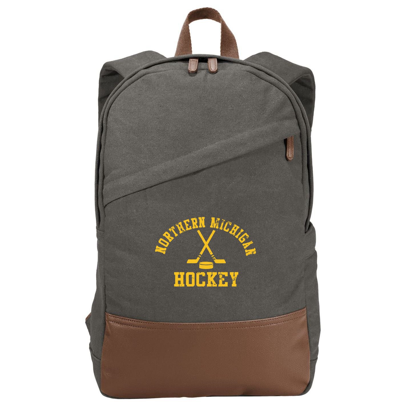 Vintage Northern Michigan Hockey Cotton Canvas Backpack