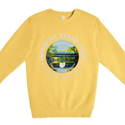 Vintage Nature Mohican State Park Hiking Mountain Premium Crewneck Sweatshirt