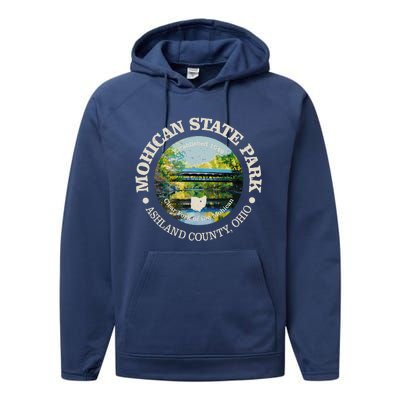 Vintage Nature Mohican State Park Hiking Mountain Performance Fleece Hoodie