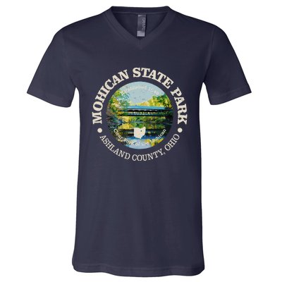 Vintage Nature Mohican State Park Hiking Mountain V-Neck T-Shirt