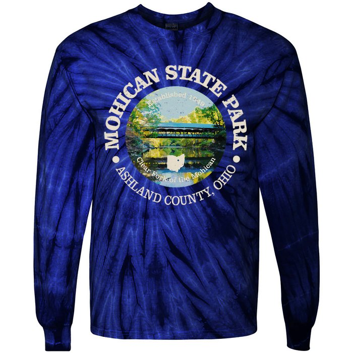 Vintage Nature Mohican State Park Hiking Mountain Tie-Dye Long Sleeve Shirt