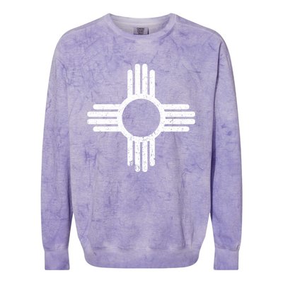 Vintage New Mexico Flag Symbol Colorblast Crewneck Sweatshirt