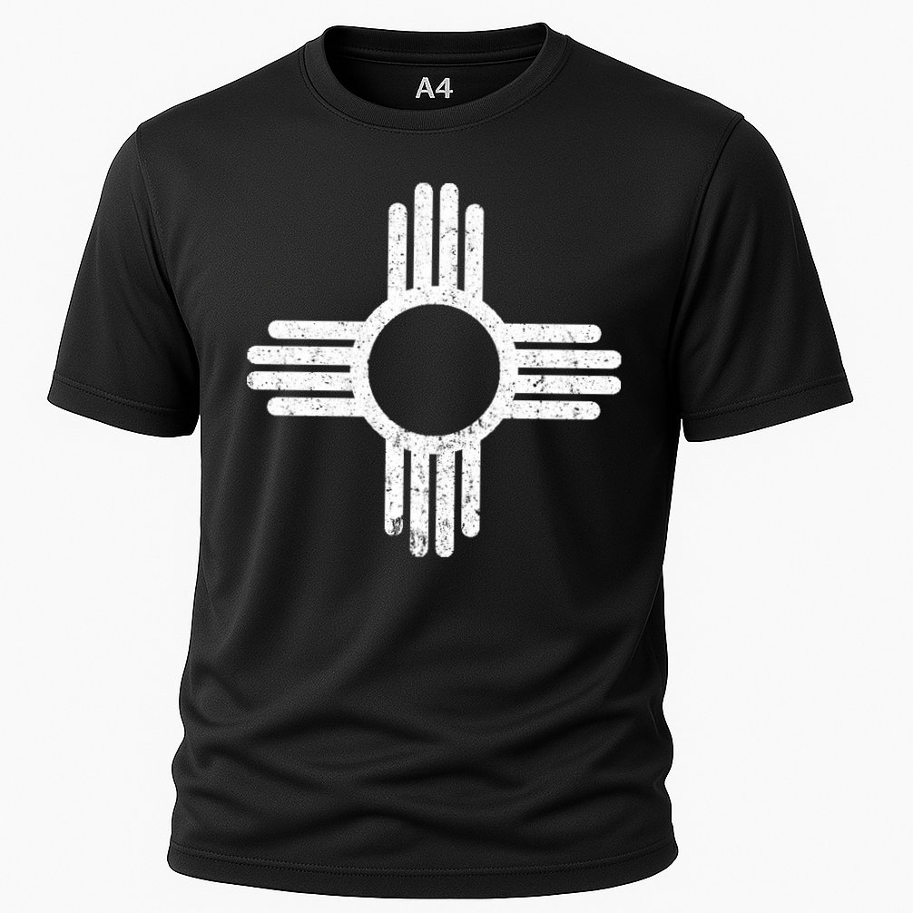 Vintage New Mexico Flag Symbol Cooling Performance Crew T-Shirt