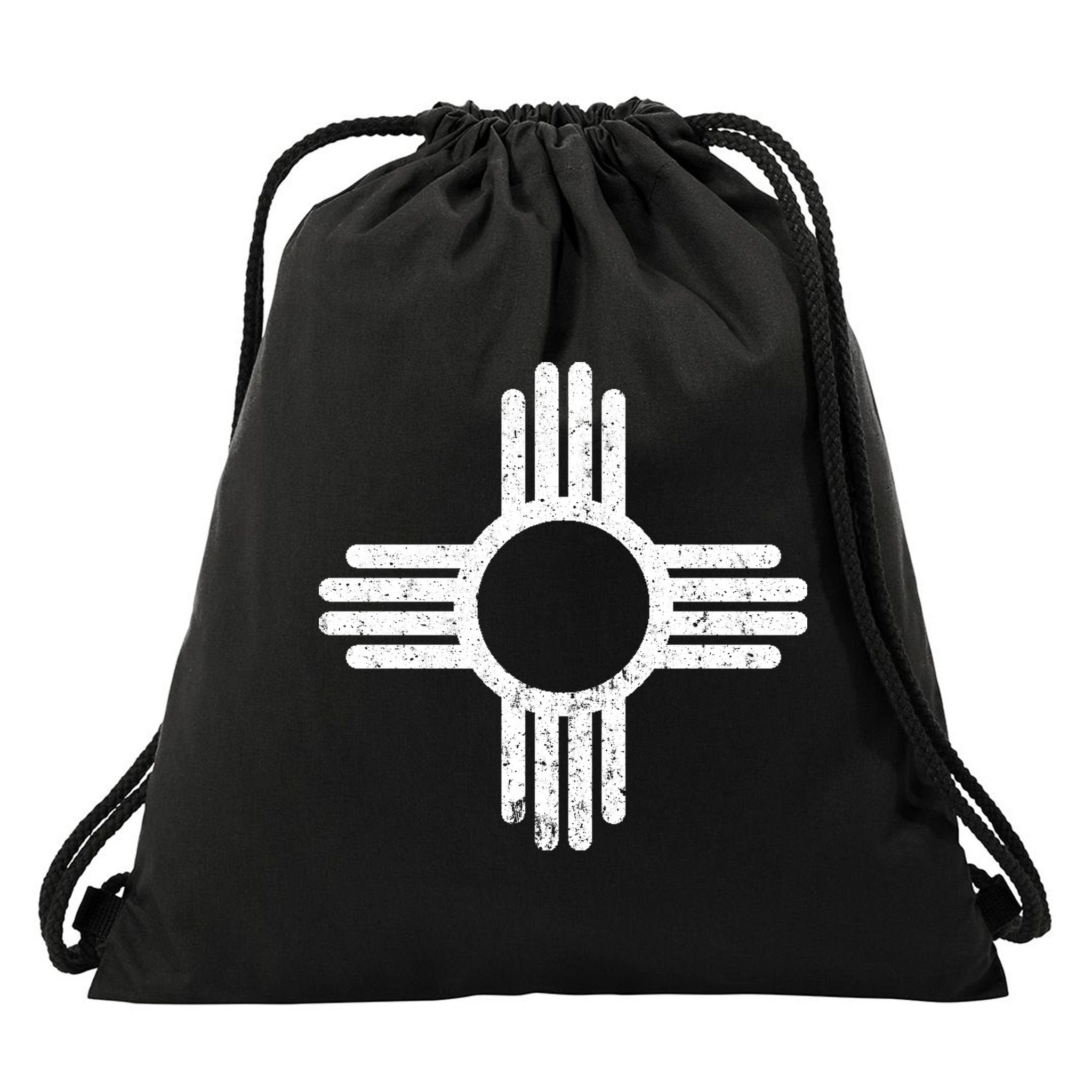 Vintage New Mexico Flag Symbol Drawstring Bag