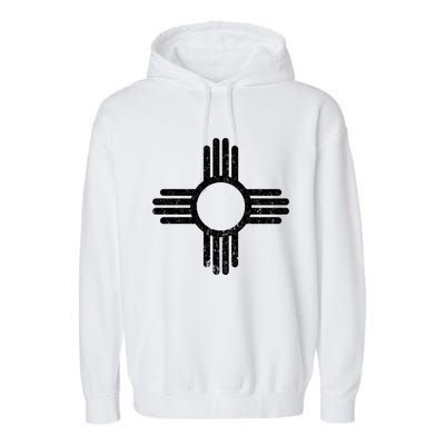 Vintage New Mexico Flag Symbol Garment-Dyed Fleece Hoodie