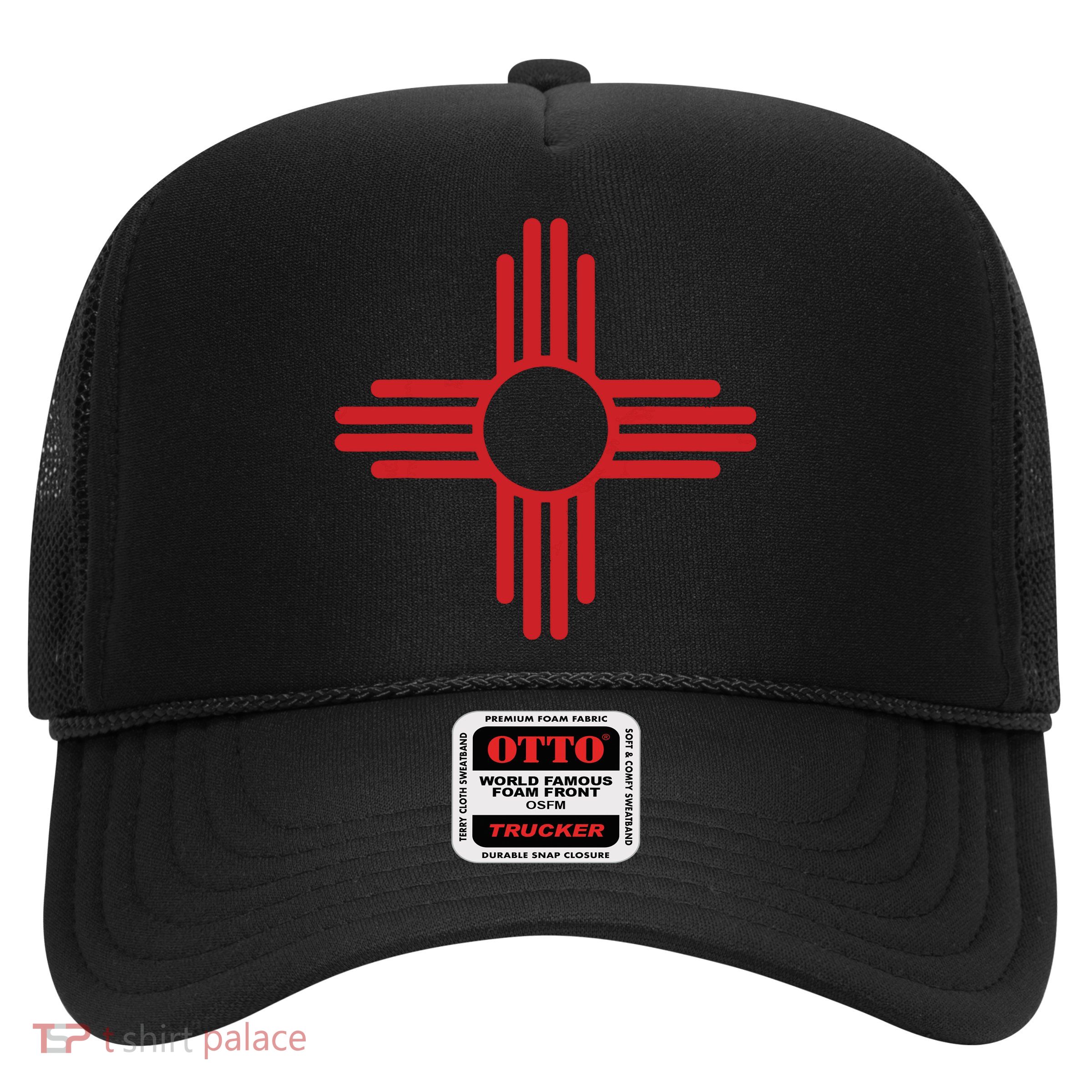 Vintage New Mexico Flag Zia Sun Retro Distressed Trucker Hat