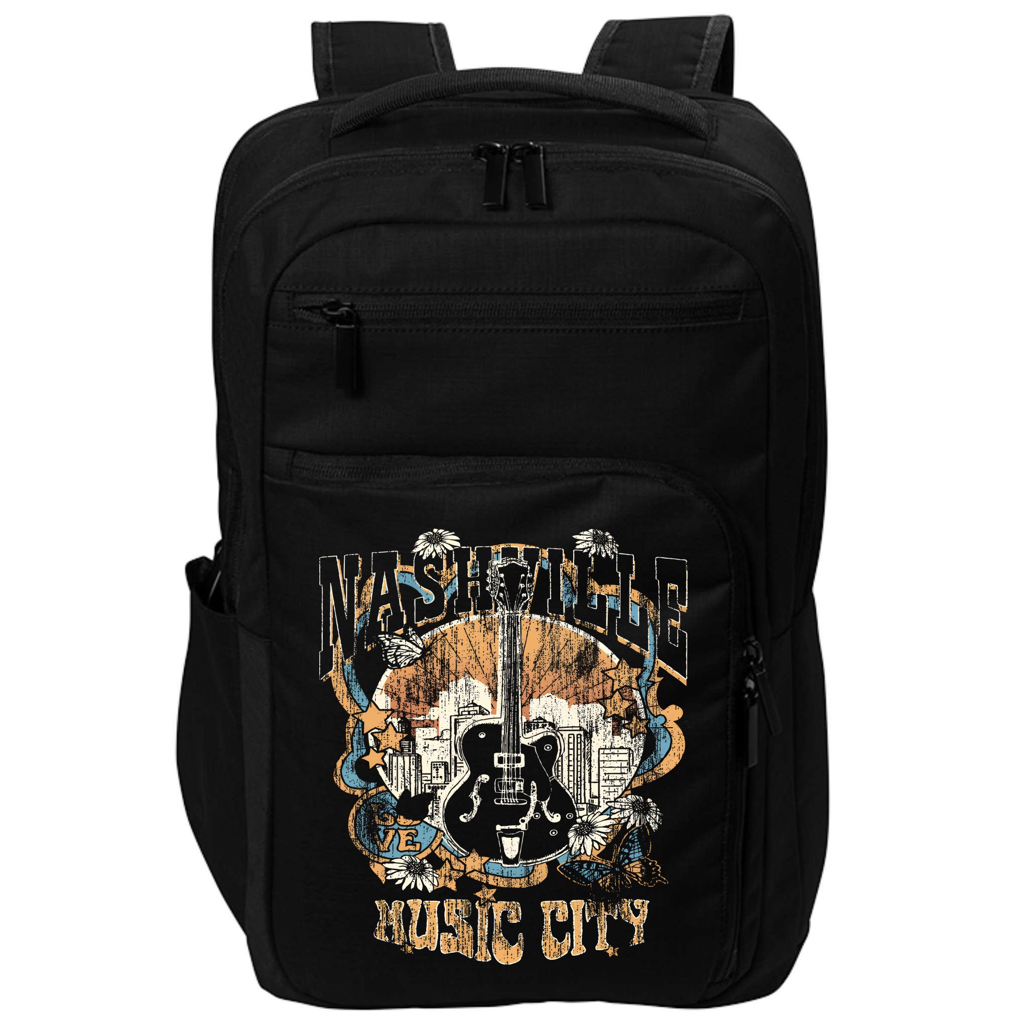 Vintage Nashville Music City Tennessee Impact Tech Backpack