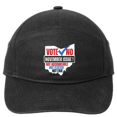 Votee No November Issue 1 Not Accountable Not Elected Not Fair 7-Panel Snapback Hat