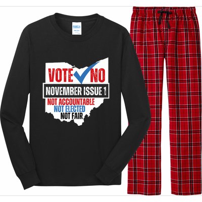 Votee No November Issue 1 Not Accountable Not Elected Not Fair Long Sleeve Pajama Set