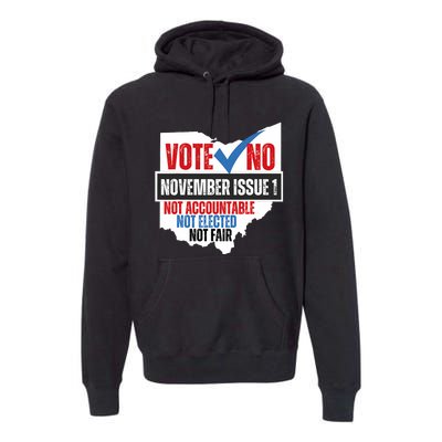 Votee No November Issue 1 Not Accountable Not Elected Not Fair Premium Hoodie