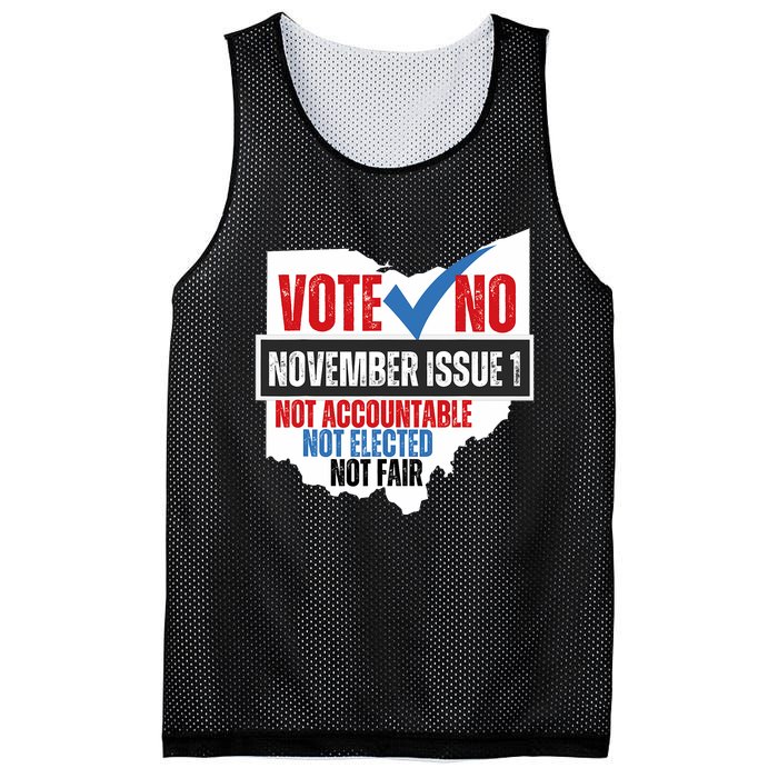 Votee No November Issue 1 Not Accountable Not Elected Not Fair Mesh Reversible Basketball Jersey Tank