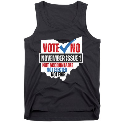 Votee No November Issue 1 Not Accountable Not Elected Not Fair Tank Top