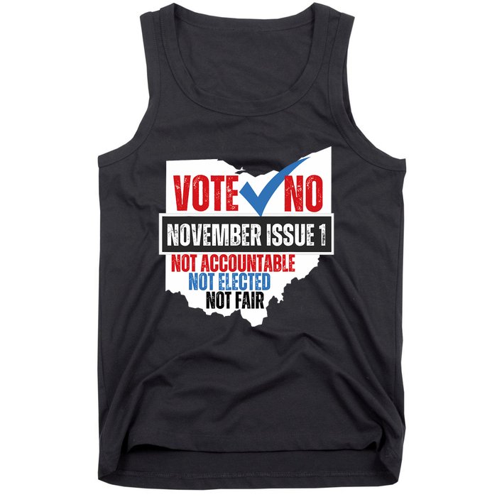 Votee No November Issue 1 Not Accountable Not Elected Not Fair Tank Top