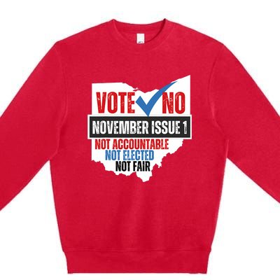 Votee No November Issue 1 Not Accountable Not Elected Not Fair Premium Crewneck Sweatshirt