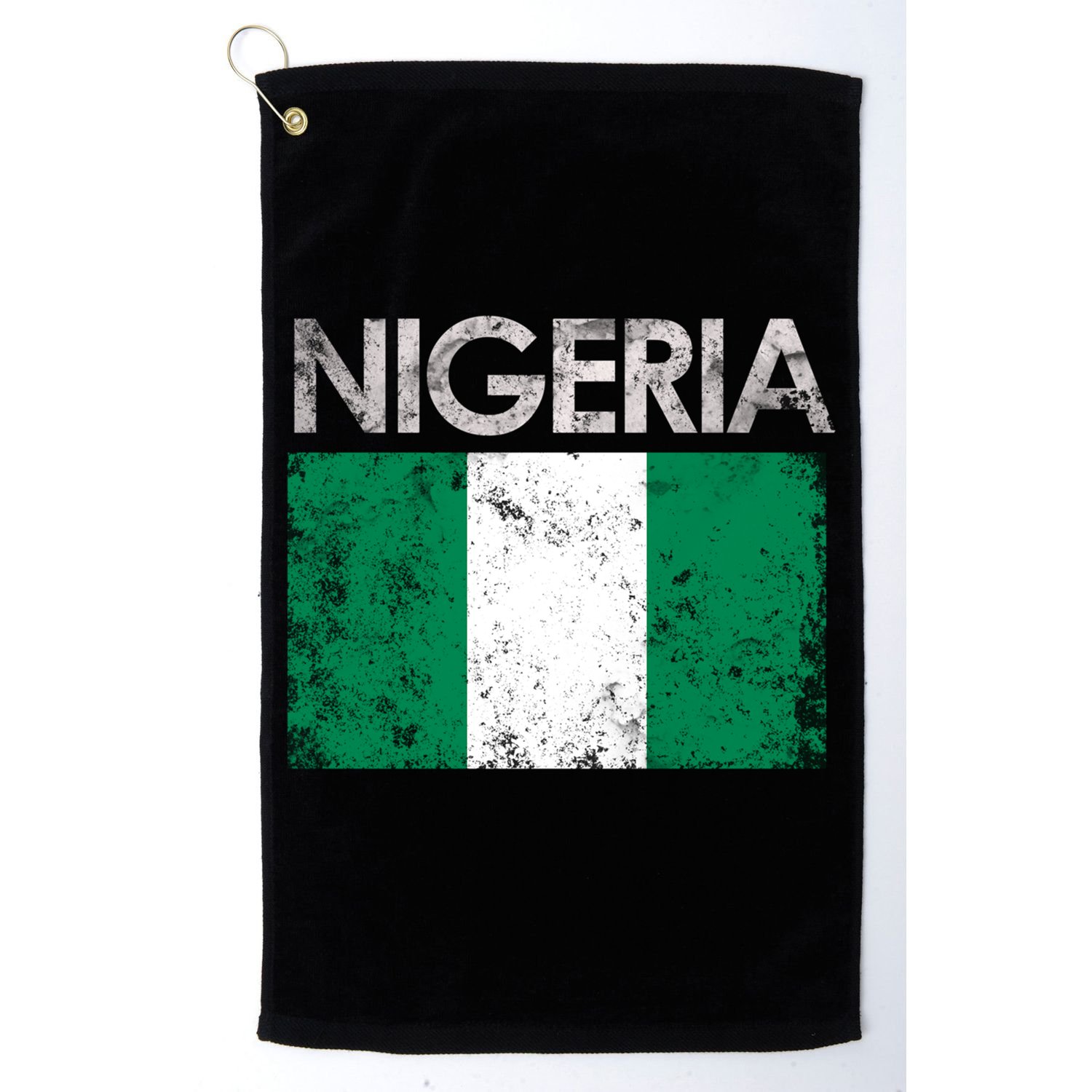 Vintage Nigeria Nigerian Flag Pride Gift Golf Towel