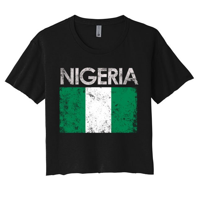 Vintage Nigeria Nigerian Flag Pride Gift Crop Top