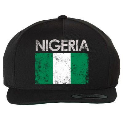 Vintage Nigeria Nigerian Flag Pride Gift Wool Snapback Cap