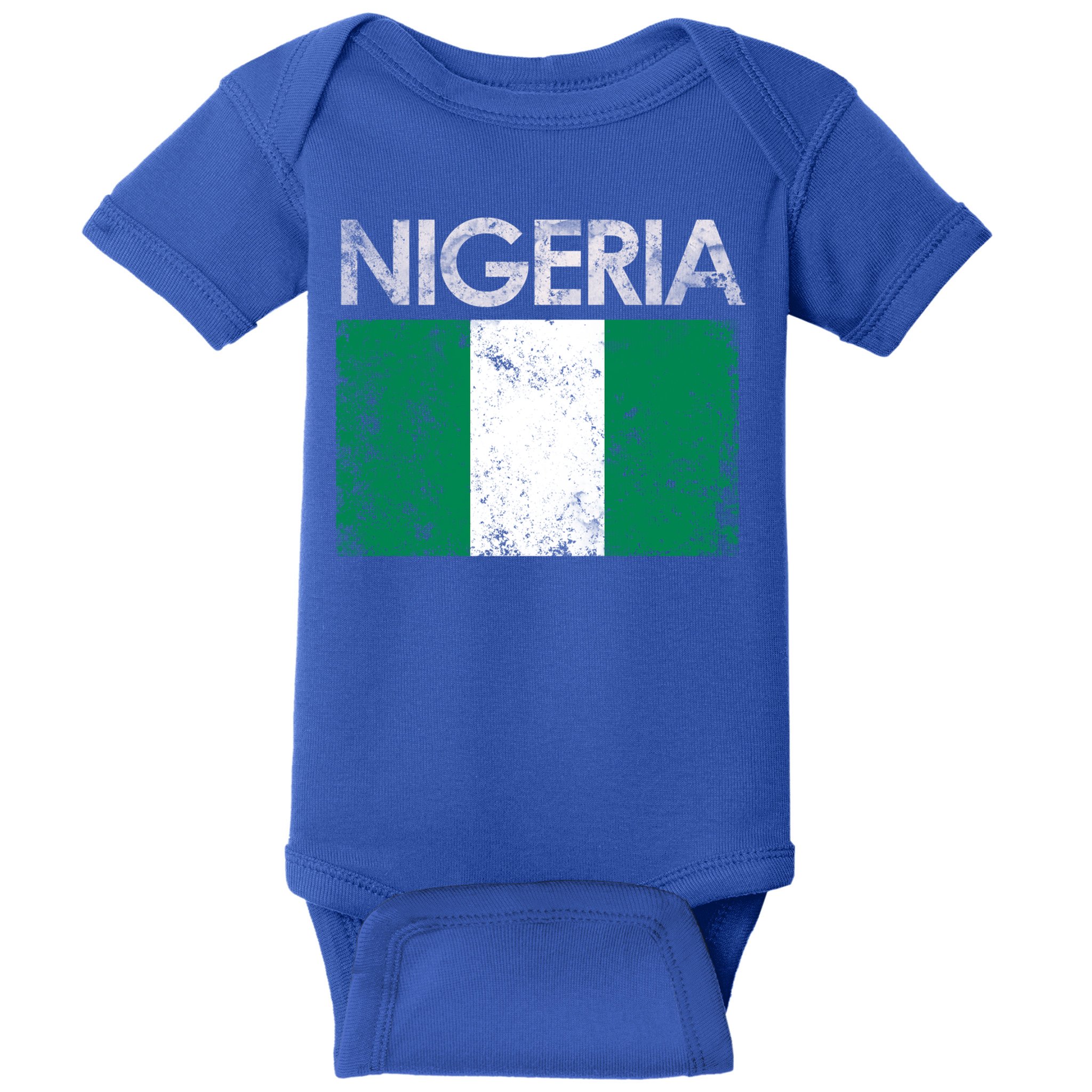 Vintage Nigeria Nigerian Flag Pride Gift Baby Bodysuit