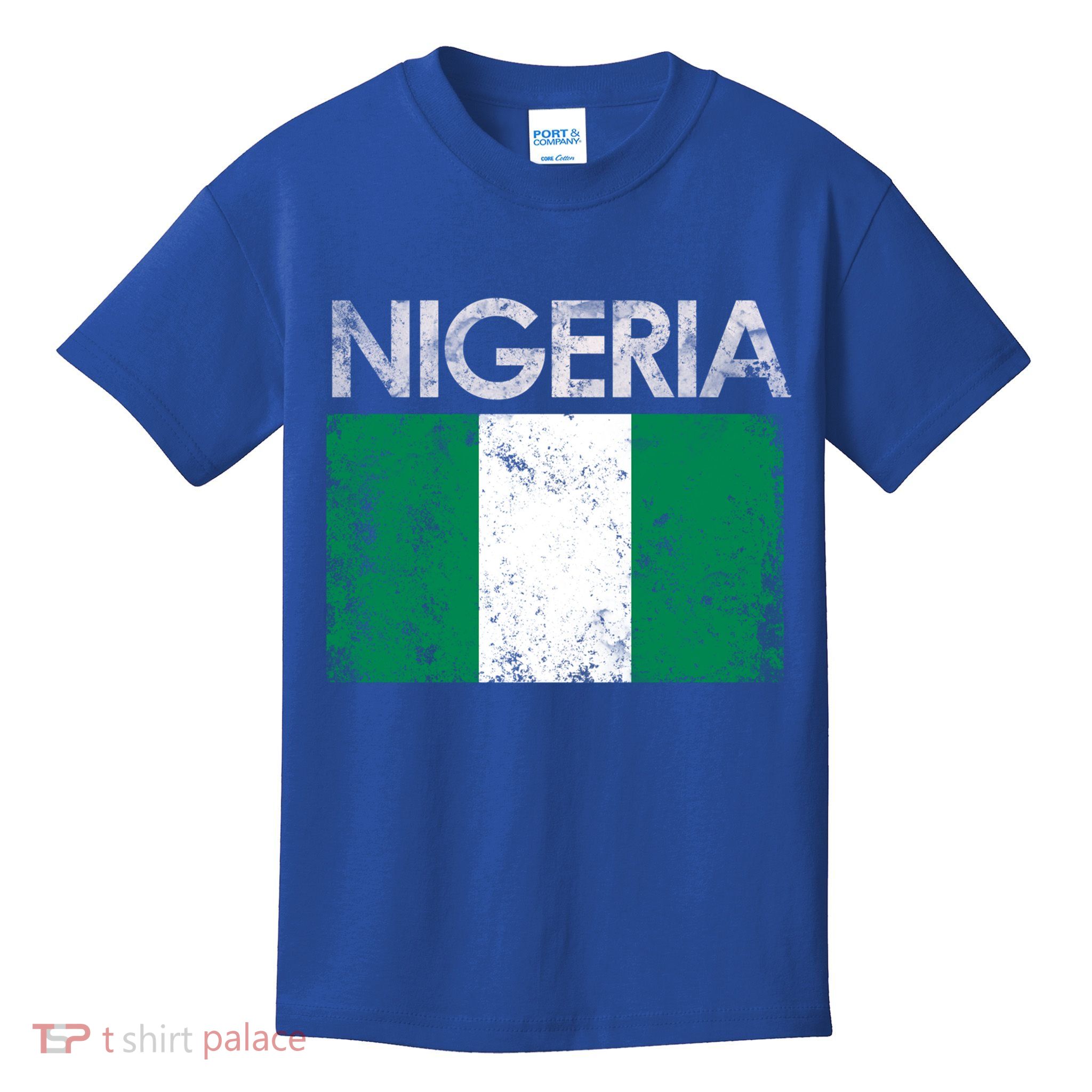 Vintage Nigeria Nigerian Flag Pride Gift Kids T-Shirt