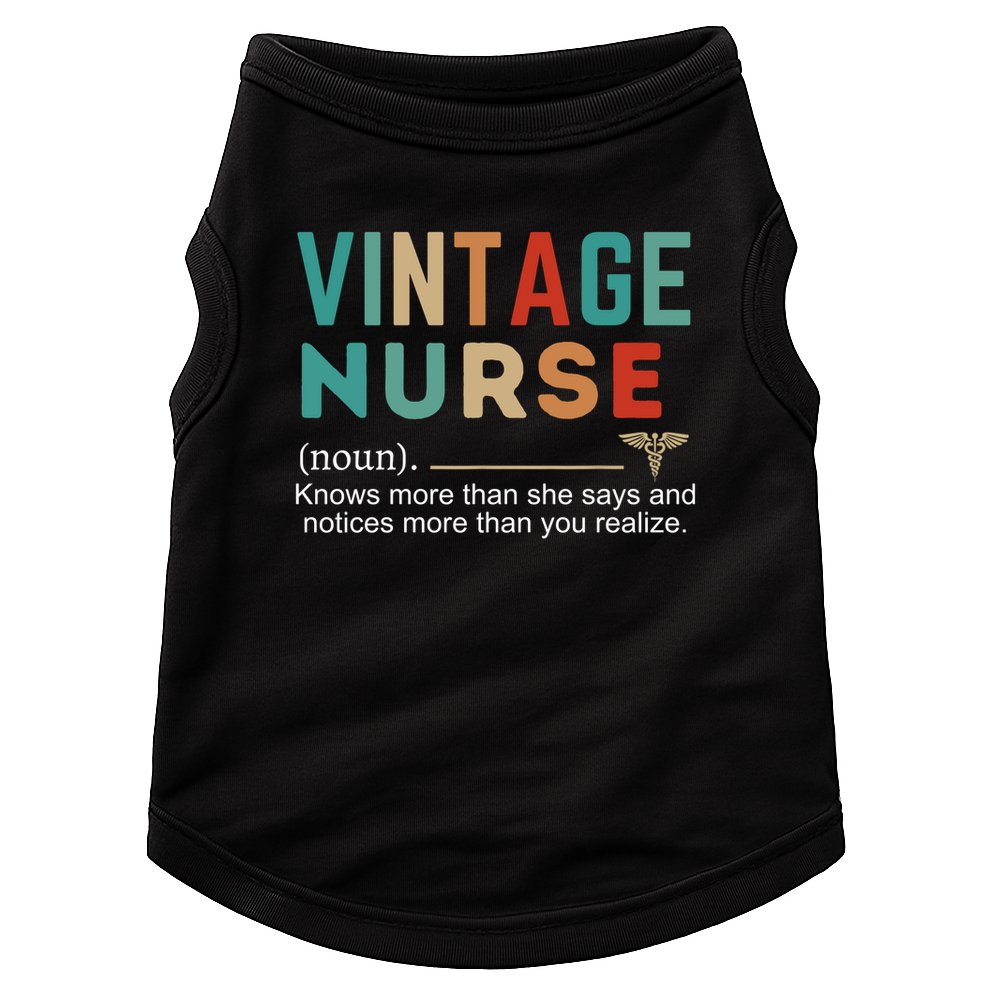 Vintage Nurse Noun Definition Doggie Tank