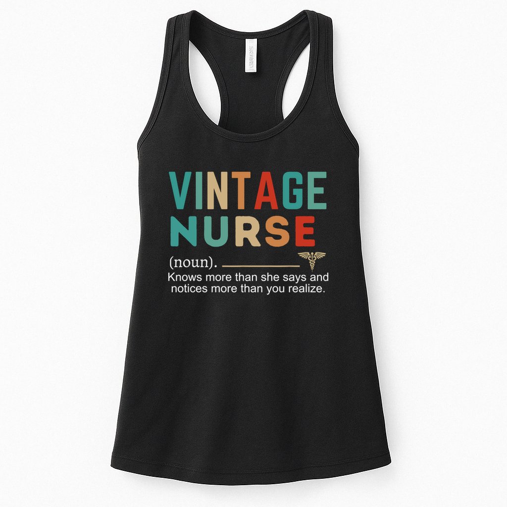 Vintage Nurse Noun Definition Womens Tank Top