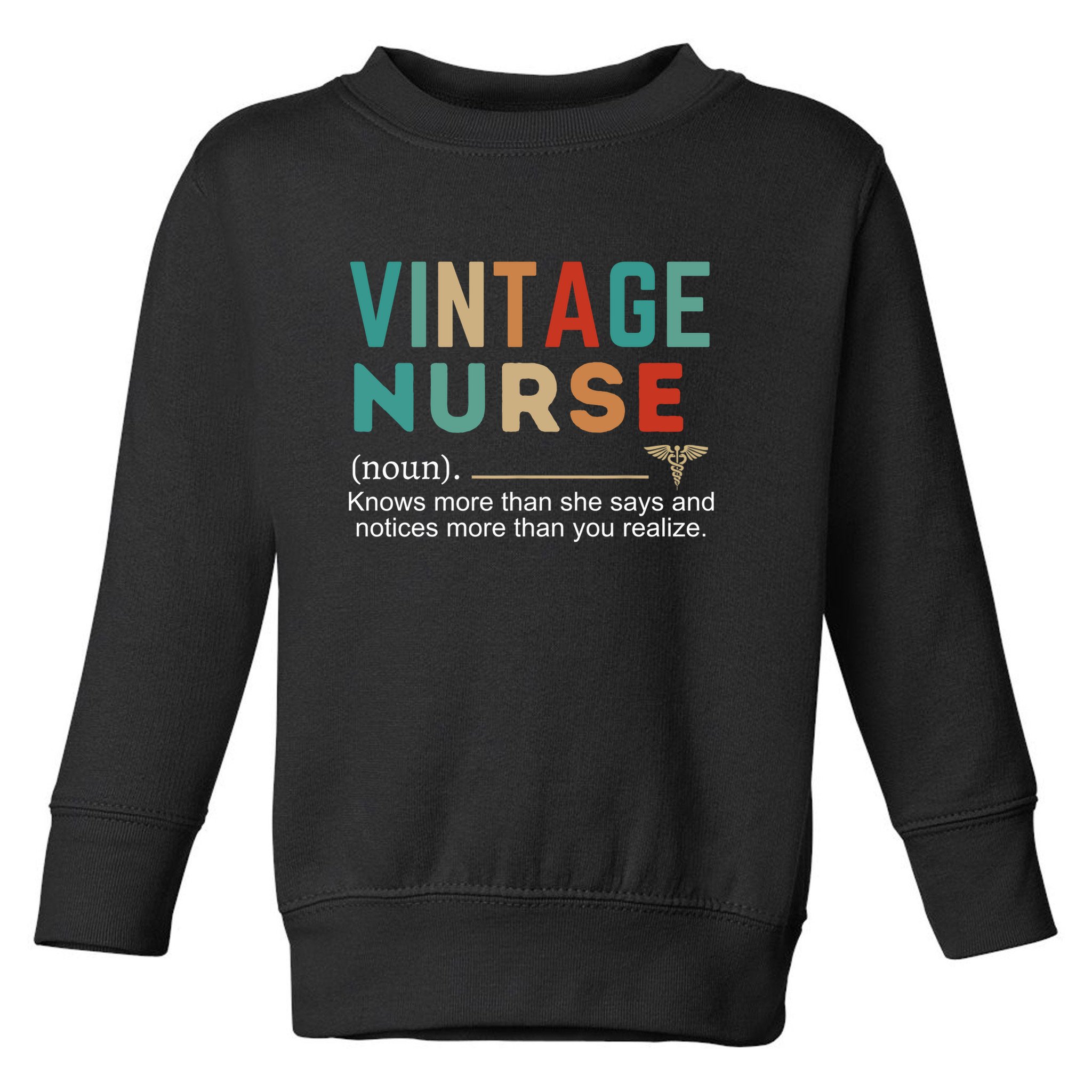 Vintage Nurse Noun Definition Toddler Sweatshirt