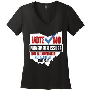 Vote No November Issue 1 Not Accountable Women's V-Neck T-Shirt