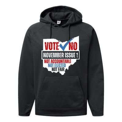 Vote No November Issue 1 Not Accountable Not Elected Not Fair Performance Fleece Hoodie