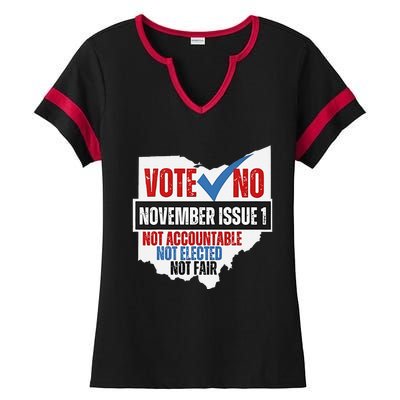 Vote No November Issue 1 Not Accountable Ladies Halftime Notch Neck Tee