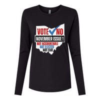 Vote No November Issue 1 Not Accountable Womens Cotton Relaxed Long Sleeve T-Shirt