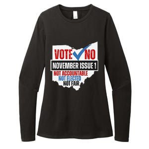 Vote No November Issue 1 Not Accountable Womens CVC Long Sleeve Shirt