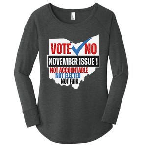 Vote No November Issue 1 Not Accountable Women's Perfect Tri Tunic Long Sleeve Shirt