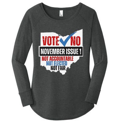 Vote No November Issue 1 Not Accountable Women's Perfect Tri Tunic Long Sleeve Shirt