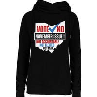 Vote No November Issue 1 Not Accountable Womens Funnel Neck Pullover Hood