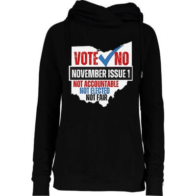 Vote No November Issue 1 Not Accountable Womens Funnel Neck Pullover Hood