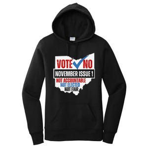 Vote No November Issue 1 Not Accountable Women's Pullover Hoodie