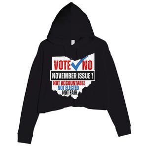 Vote No November Issue 1 Not Accountable Crop Fleece Hoodie