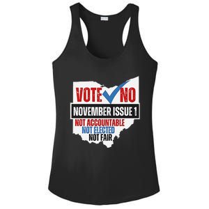 Vote No November Issue 1 Not Accountable Ladies PosiCharge Competitor Racerback Tank