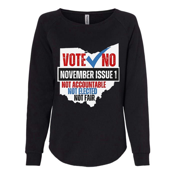 Vote No November Issue 1 Not Accountable Womens California Wash Sweatshirt