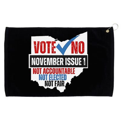 Vote No November Issue 1 Not Accountable Grommeted Golf Towel