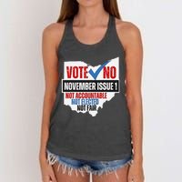 Vote No November Issue 1 Not Accountable Women's Knotted Racerback Tank