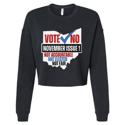 Vote No November Issue 1 Not Accountable Cropped Pullover Crew