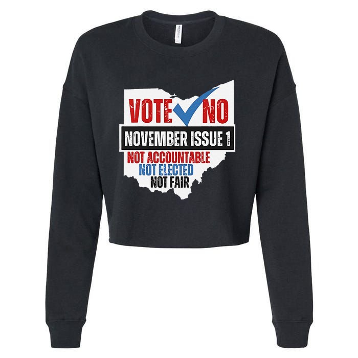 Vote No November Issue 1 Not Accountable Cropped Pullover Crew