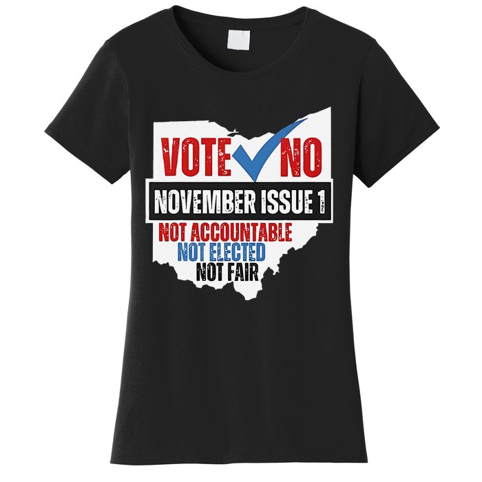 Vote No November Issue 1 Not Accountable Women's T-Shirt